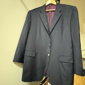 Trussini Made in Italy Navy Blazer- Upstyled MOP Buttons US 52R / EU 66